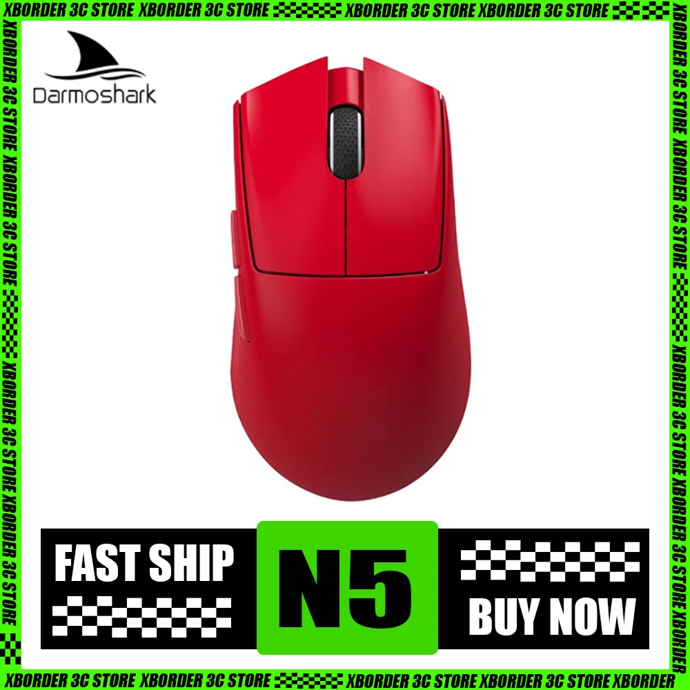 

Беспроводная игровая мышь Darmoshark N5 4k 8k Paw3395, Bluetooth, 26000dpi