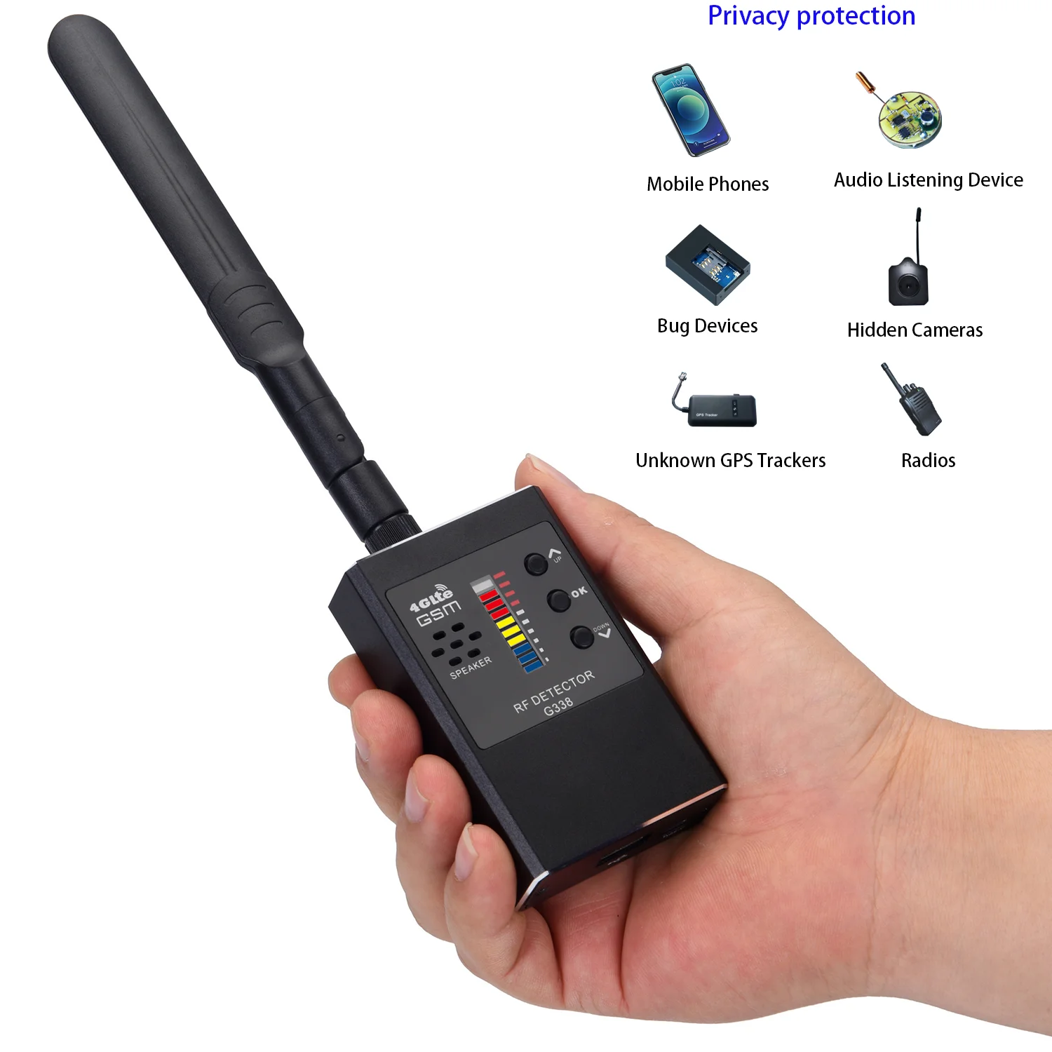 A51I Anti Hidden Camera Detector RF Signal Wireless Camera Lens Bug GPS Tracker Magnetic GSM Device Scan Finder