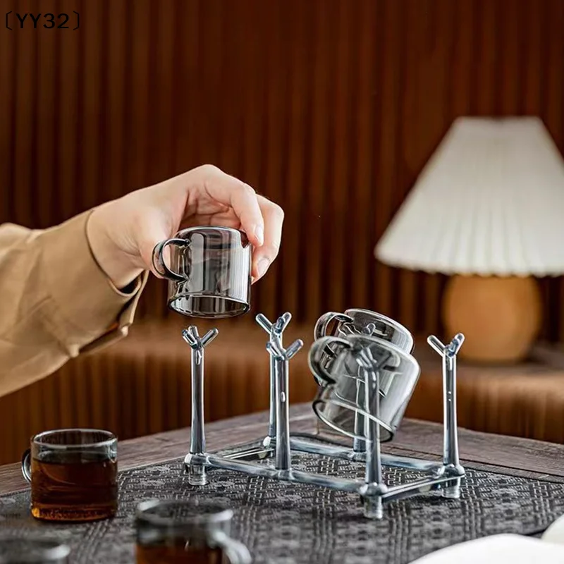 Multifunctional Water Bottle Drying Rack Bottle Drainer Rack Adjustable Spacing Retractable Cup Drying Rack Mug Cup Rack〔YY32〕