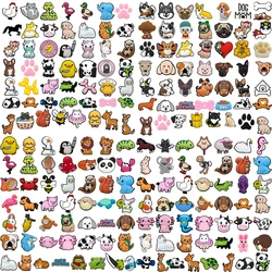 50PCS Animal Shoe Charms Set Cute Cats Dogs Cows Ducks Shoe Accessories Kid Favor Shoe Decoration Fashion Women Men Sandal Decor