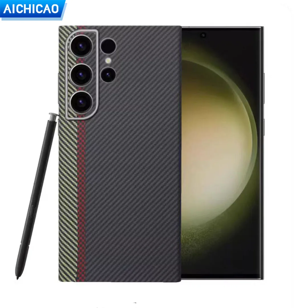 

ACC-Ultra-Thin Aramid Fiber Phone Case for Samsung Galaxy S24 Ultra Real Carbon Fiber Ultra thin Phone Case