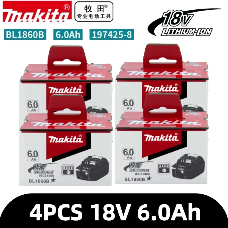 2026 Nieuwe Makita 6Ah voor Makita 18V Elektrische gereedschapsbatterij BL1840 BL1830B BL1850B BL1850 BL1860 BL1815 Vervangende Lithium Batterij