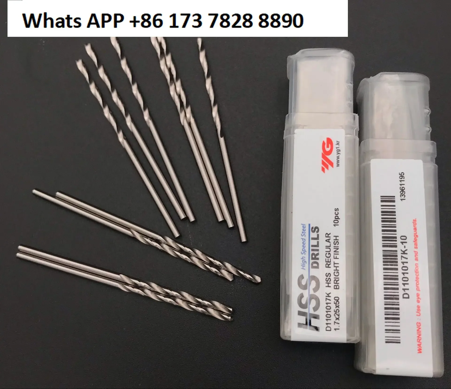 10Pcs imported from Korea YG straight shank twist drill high speed steel 1.251.3 1.4 1.5 1.65 1.7 1.851.9