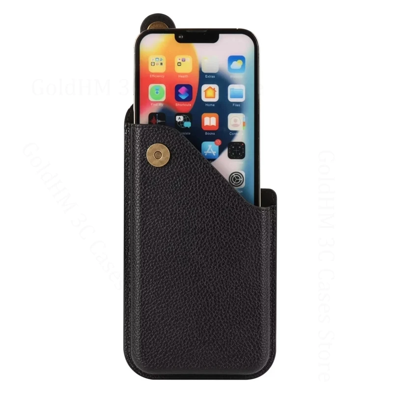 

Fundas For iPhone 17 Pro Max Vertical Case Leather Phone Pouch For Apple 16e 15 14 13 12 Pro Max 16 17 Plus Belt Cover Waist Bag
