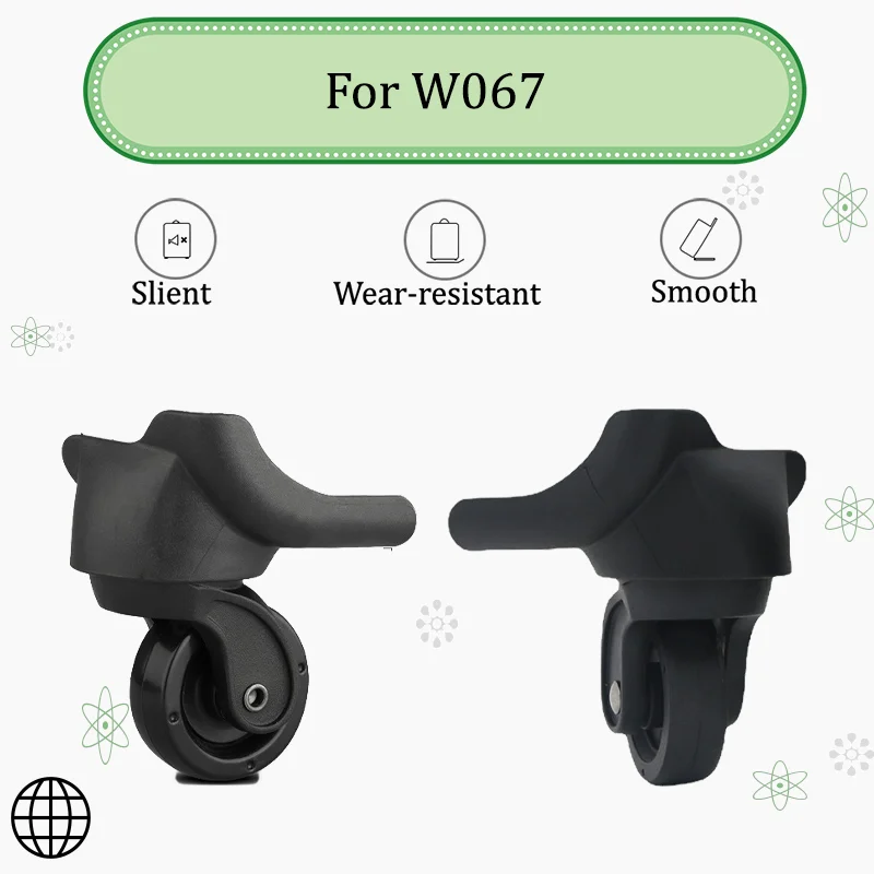 

For W067 Noise-Free 360° Rotating Luggage Wheel Replacement Kit Wear-Resistant Luggage Wheels For Suitcase Repairs