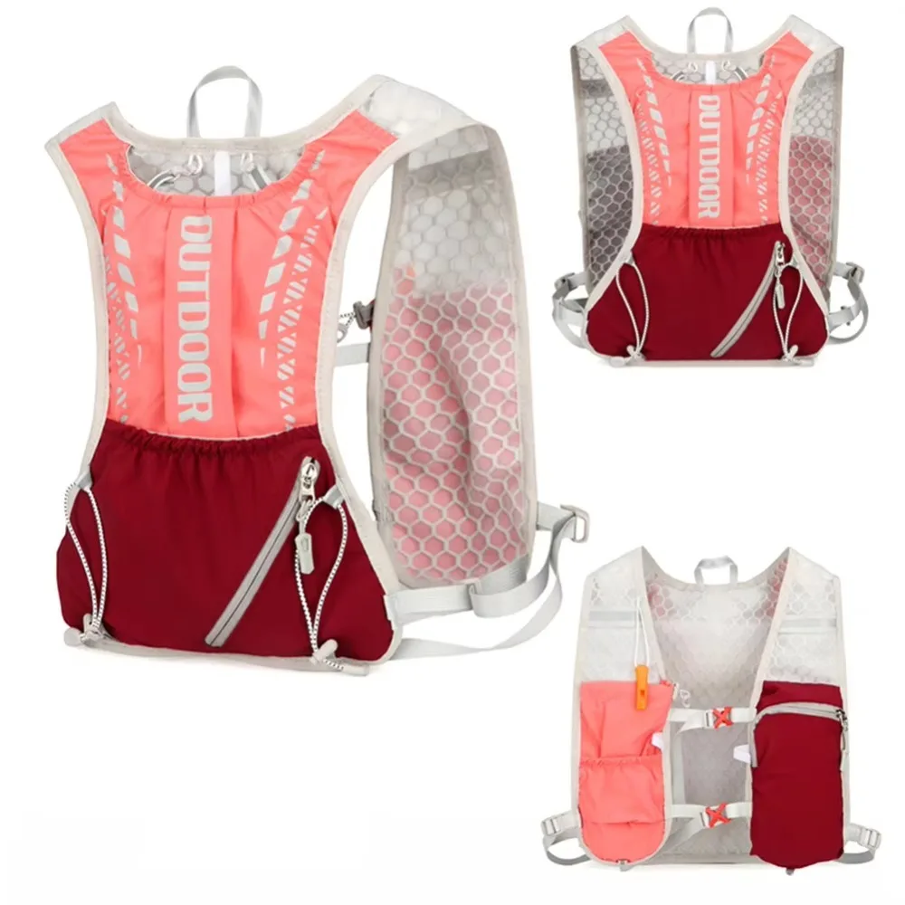 

Nylon Outdoor Hydration Backpack Waterproof Safety Reflective Climbing Backpack Ultra-light Breathable Hydration Running Vest