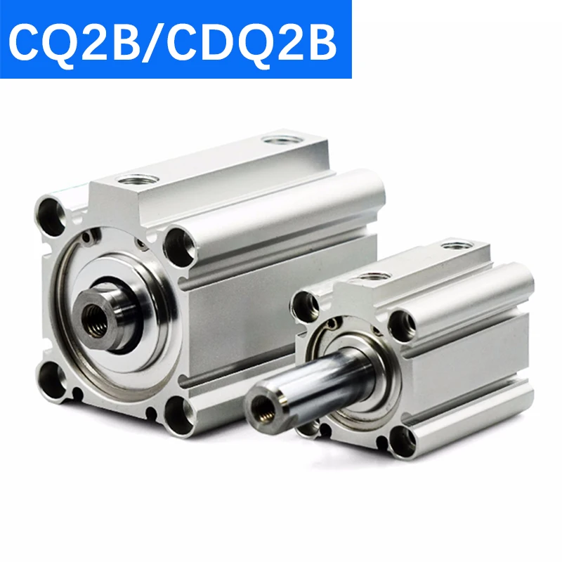 CQ2B12/16/20/25/32/40/50/63/80 -5-10-15-20-25-30-35-40-45-50 Compact Cylinder Standard Type Double Acting Sngle Rod