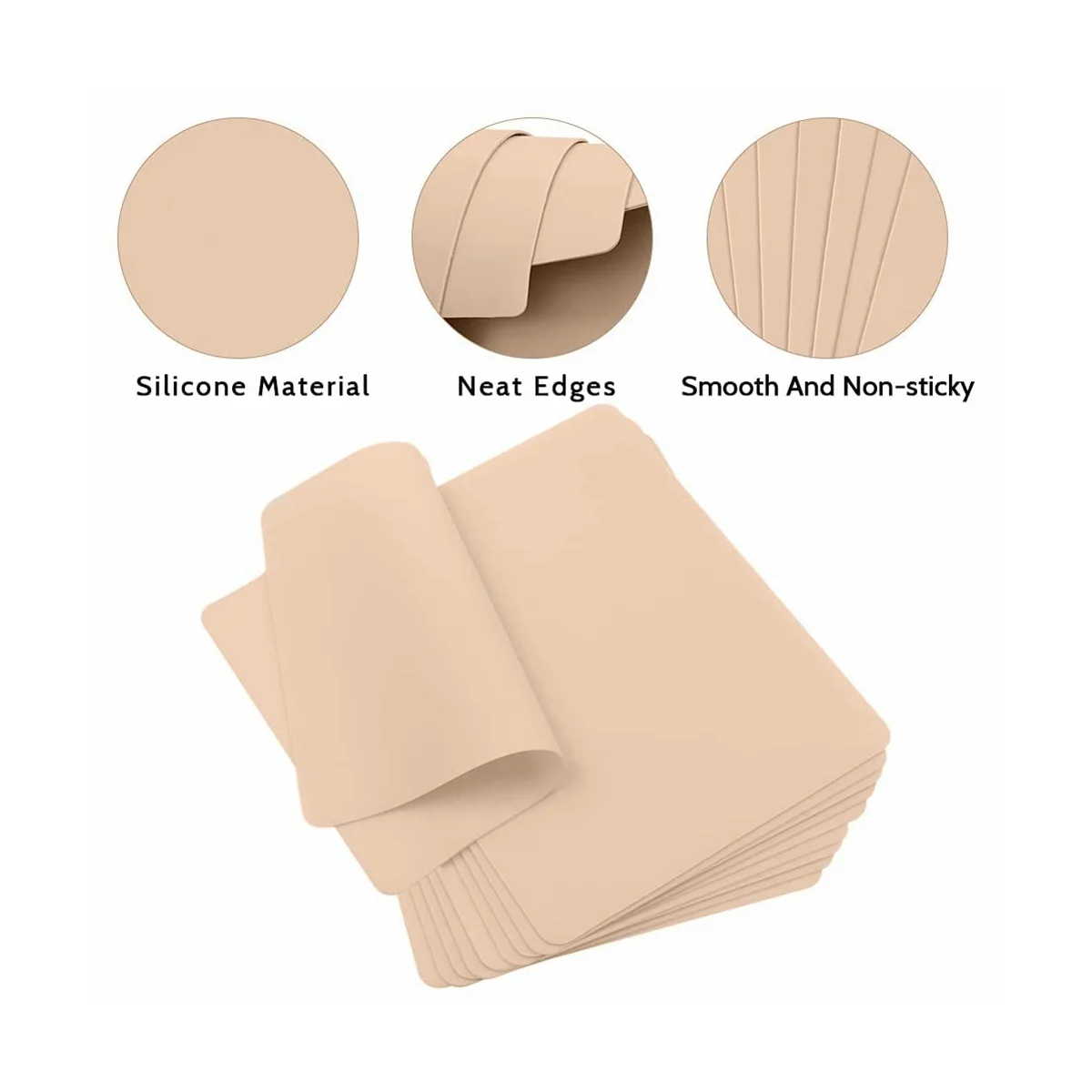 Silicone Blank Tattoo Practice -10Pcs Tattoo Skin Practice Double Sides 8X6Inch Skin Tattooing and Eyebrow Practice