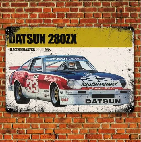 Datsun 280Zx Vintage Racing Car Metal Poster - 20x30cm Tin Sign