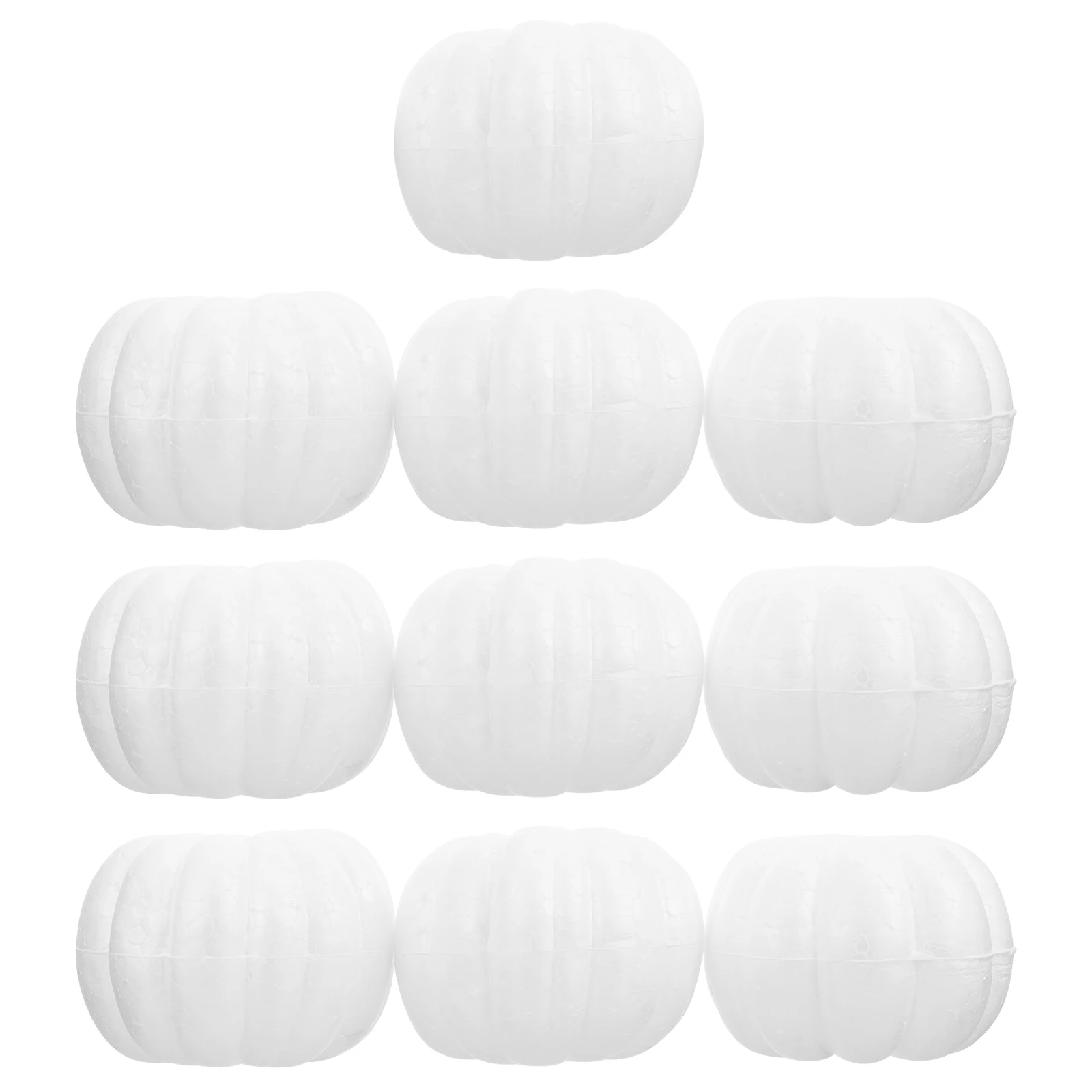

10pcs Creative Diy Pumpkin Graffiti Decorations Realistic Foam Models For Halloween Mini White Embryo Durafoam Handmade Art