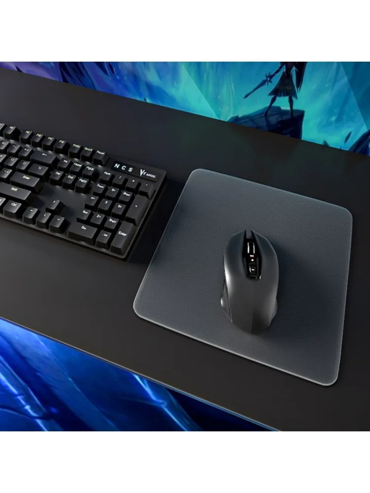 Tapis de souris en verre trempé, tapis de souris en verre photovoltaïque, accessoire de bureau étanche Super plat et lisse, Durable et résistant