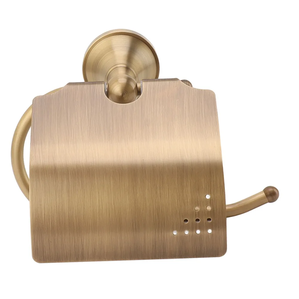 

Copper Toilet Paper Holder Vintage Wall Mounted Tissue Roll Holder With Cover Scratch Resistant Toilet Tissue Holder