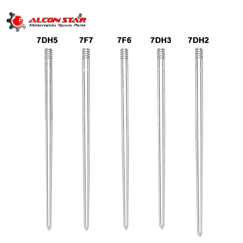 Agujas de inyección Alconstar Mikuni Serie 7 (7DH5, 7F7, 7F6, 7DH3, 7DH2) para carburadores Mikuni VM40 y VM44