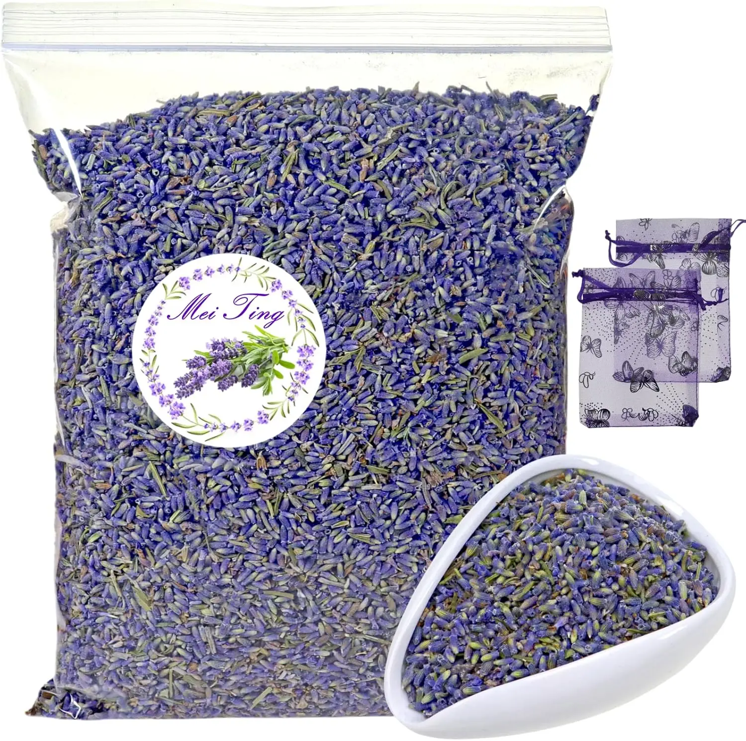 Dried Lavender Flowers 7oz (200g), Aromatic Lavender Buds for Bath Soaks, DIY Soap Crafts, Sachets, Wedding Confetti, Natural