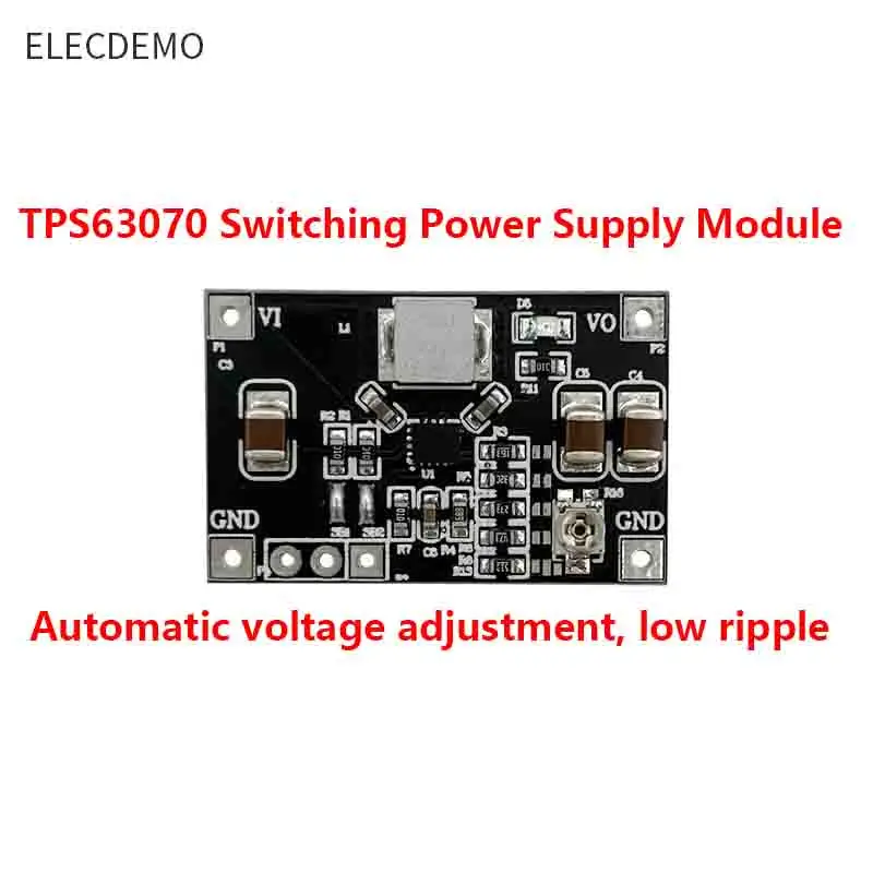 

TPS63070 automatic voltage regulation module voltage adjustable 2.5-9V lithium battery voltage regulation low ripple