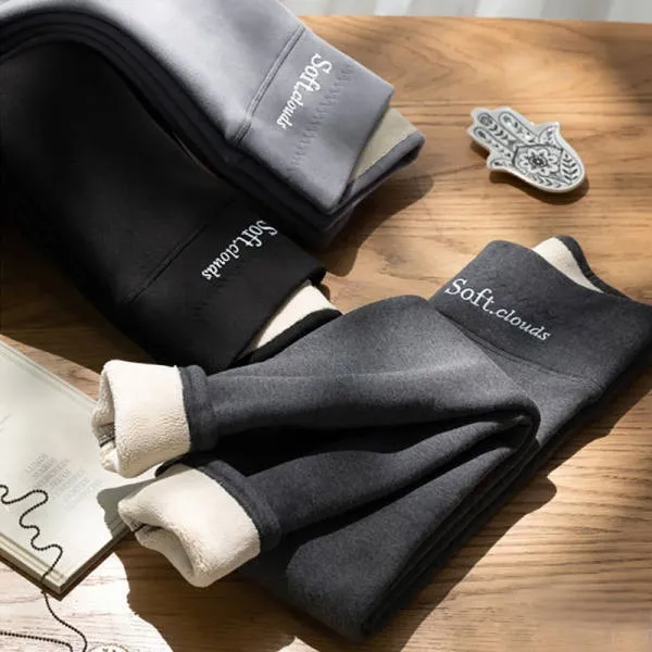 المرأة Thiened لامب المخملية طماق عالية الخصر مطاطا التخسيس سراويل قطنية تسع نقاط مرونة الكاحل السراويل موسم الربيع #1