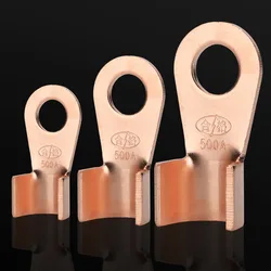 OT Series Bare copper Wire Terminals OT-10A 20A 30A 60A 80A 100A Cable crimping terminal Red Copper Circular wire terminal block