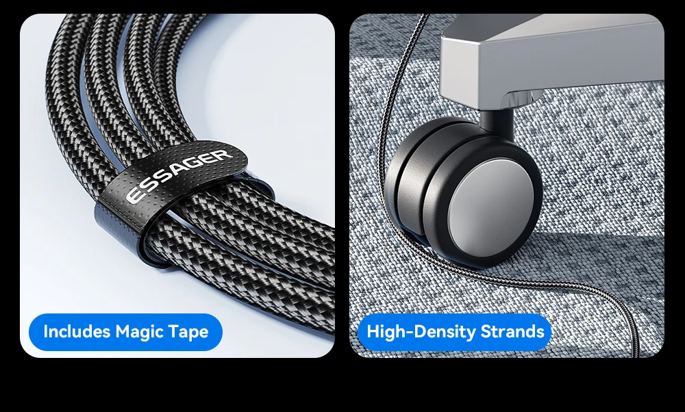 Essager 7A USB Typ C Kabel für Realme Huawei P40 Pro 100W Schnellladekabel USB-C Ladegerät Datenkabel für Samsung Xiaomi Poco F3 – Detail 14