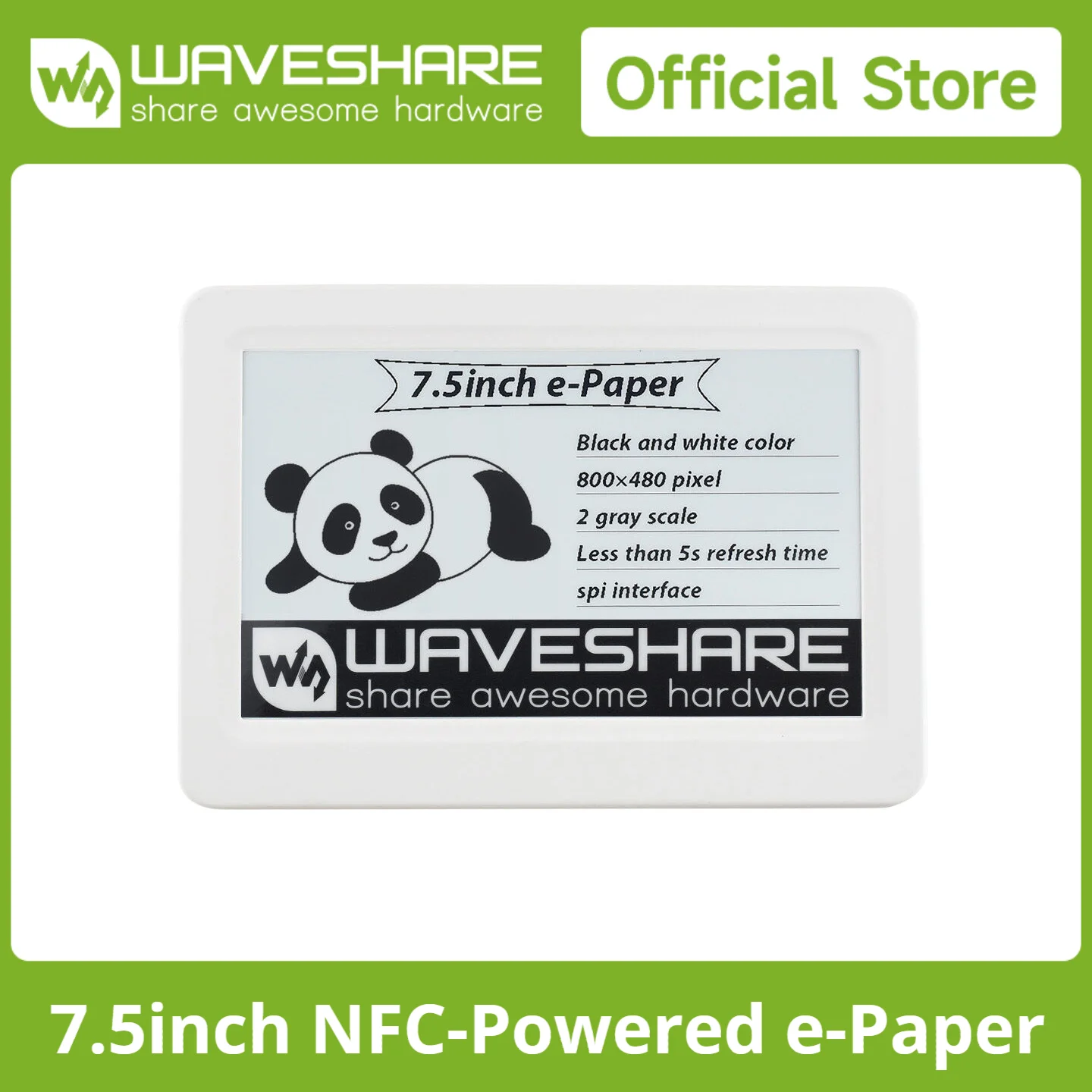 

Waveshare 7.5inch Passive NFC-Powered e-Paper, No Battery, Wireless Powering & Data Transfer