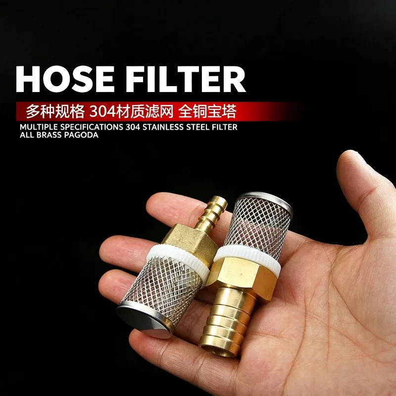 6-19mm Stainless Steel Mesh Filter Garden Irrigation Pump Protection Hose Filter Water Cleaning Mesh Brass Filter