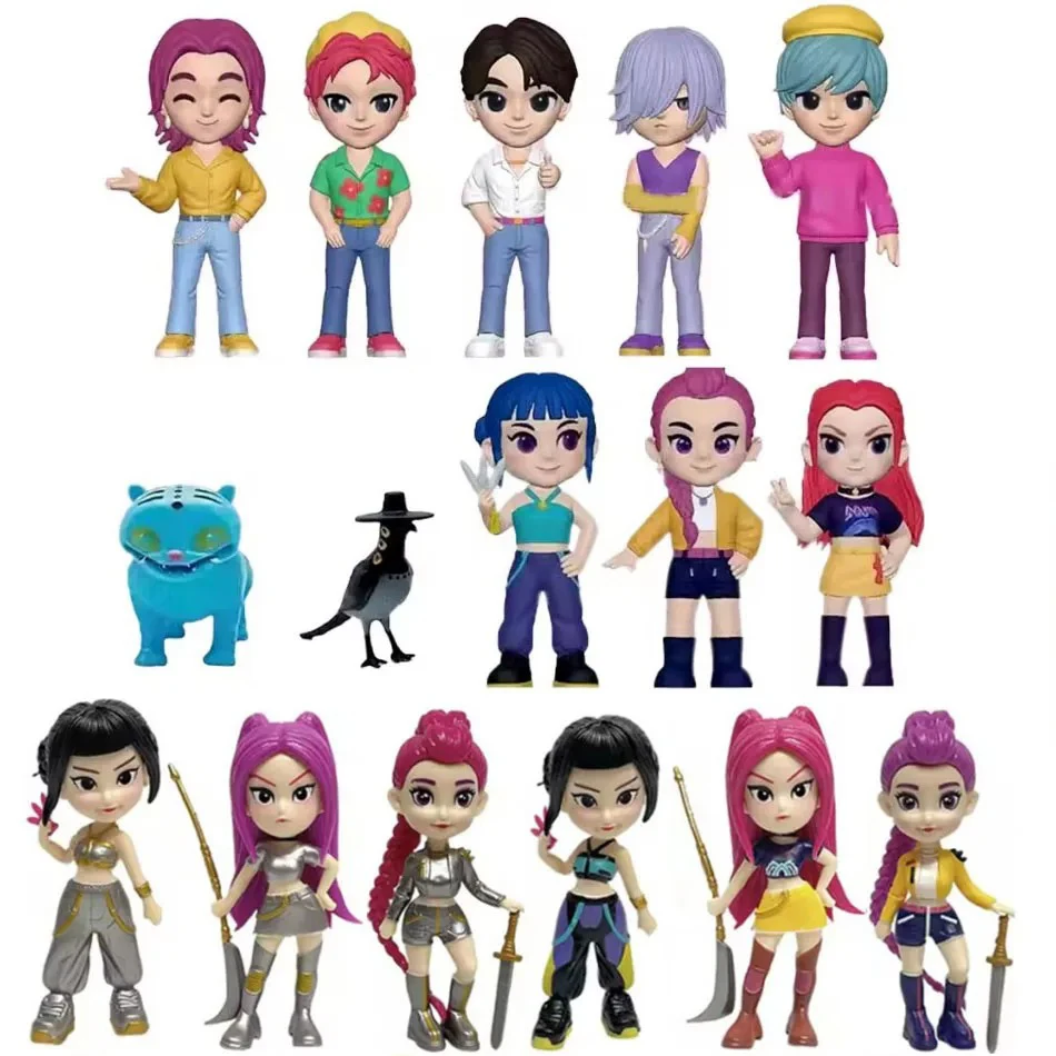 

2026NEW Kpop Devil Hunter Rumi Zoe Mira anime polyvinyl chloride character collection desktop trinkets Childrens New Year gift
