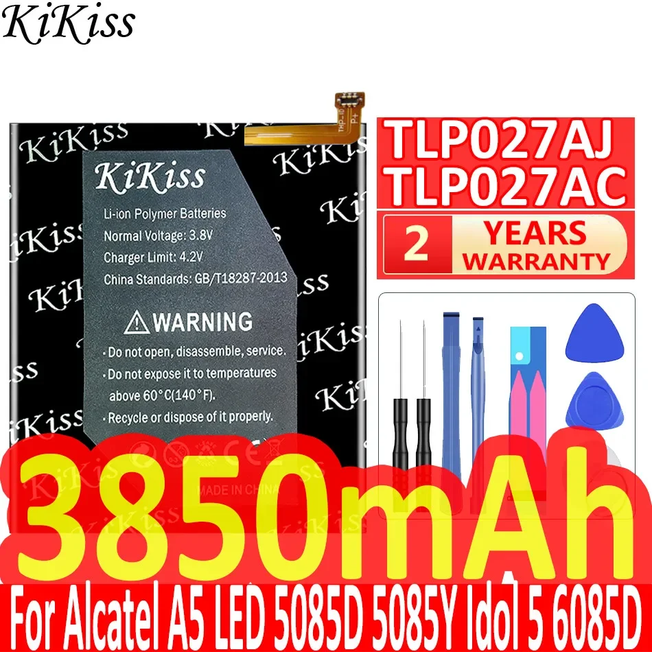 

New 2800Mah TLP027AJ Replacement Battery for Alcatel A5 LED 5085D 5085Y Mobile Phone Batteries + Free Tool Warranty NO