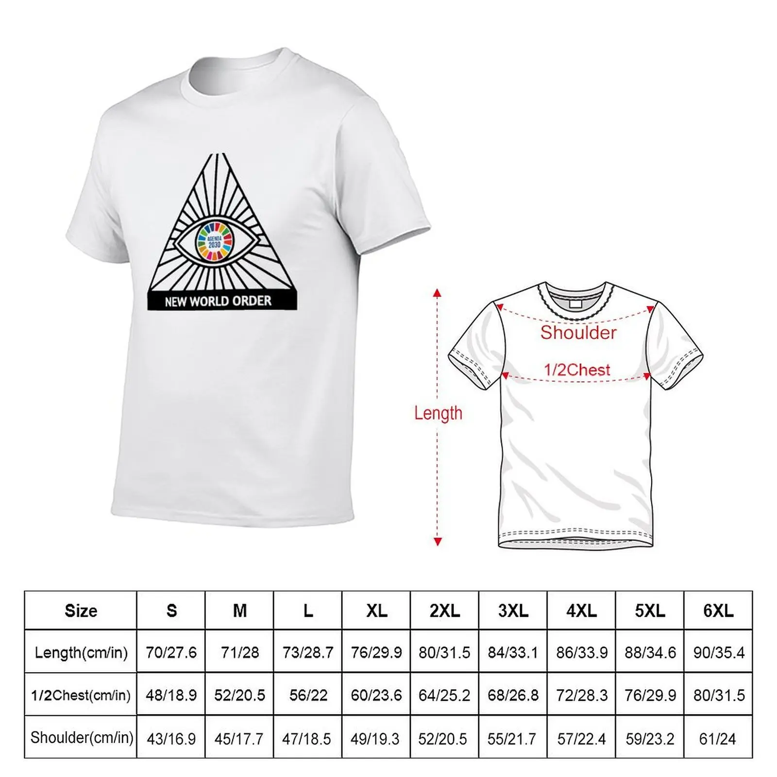AGENDA 2030 NEW WORLD ORDER T-Shirt t shirts for man pack white t shirts for man pack cotton T-Shirt