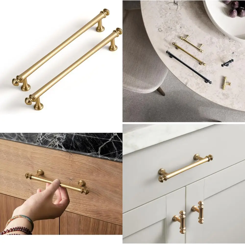 

Champagne Bronze Zinc Alloy Cabinet Pulls 7-1/2 inch Hole Centers, Kitchen Drawer Handles, Modern Design