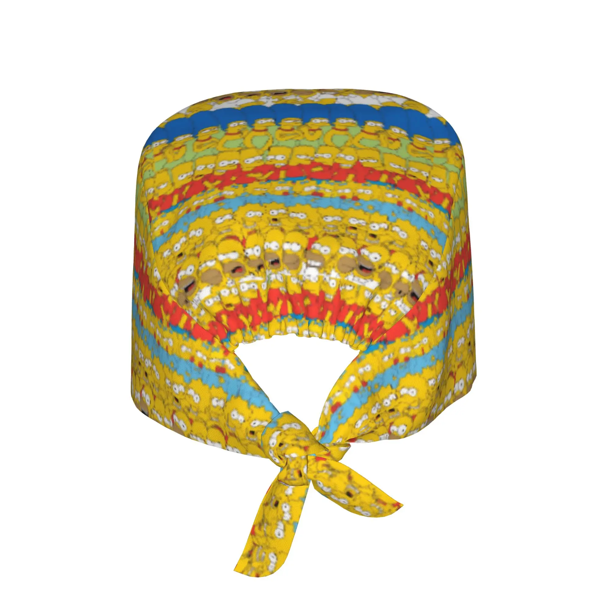Custom S-Simpsoned Cartoon Working Cap Surgical Hats Men Women Homer Manga Operating Room Cap Operator Hats Lab Works Hat
