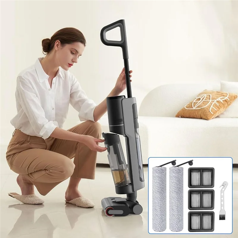

A96I-For Dreame H12 Pro / H12 Dual Cordless Wet And Dry Vacuum Cleaner Roller Brushes HEPA Filters Replacement Parts