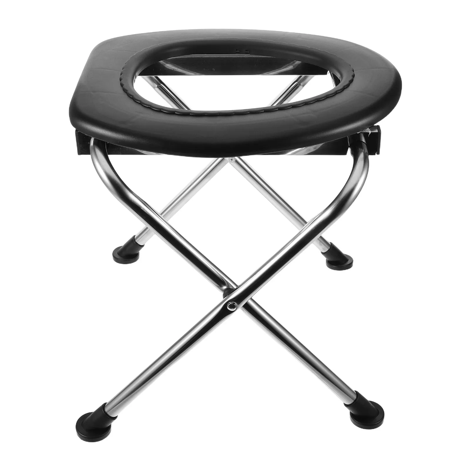 

Portable Folding Commode Toilet Chair for Adults Seniors Pregnant Padded Seat Space Saving Foldable Bathroom