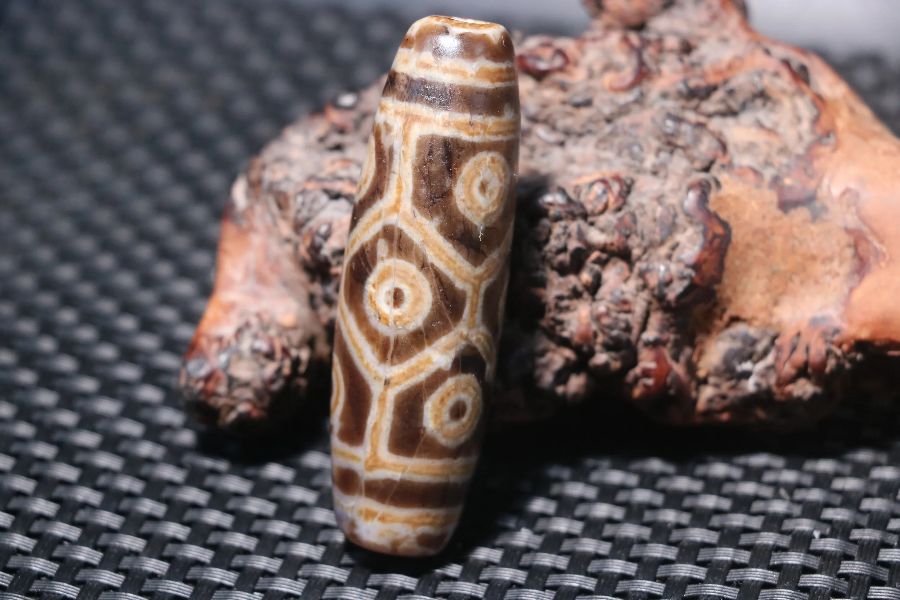 Magic Tibetan Old Agate Turtle Shell Longevity 9 Eyed Kingdom dZi Bead Penant Ls Timestown  AA