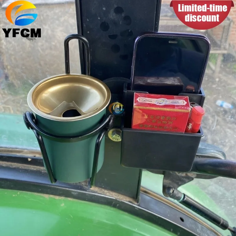 Magnetic Suction Cup Car Ashtray Phone Holder Cup Holder for Tractor Harvester Truck Cab