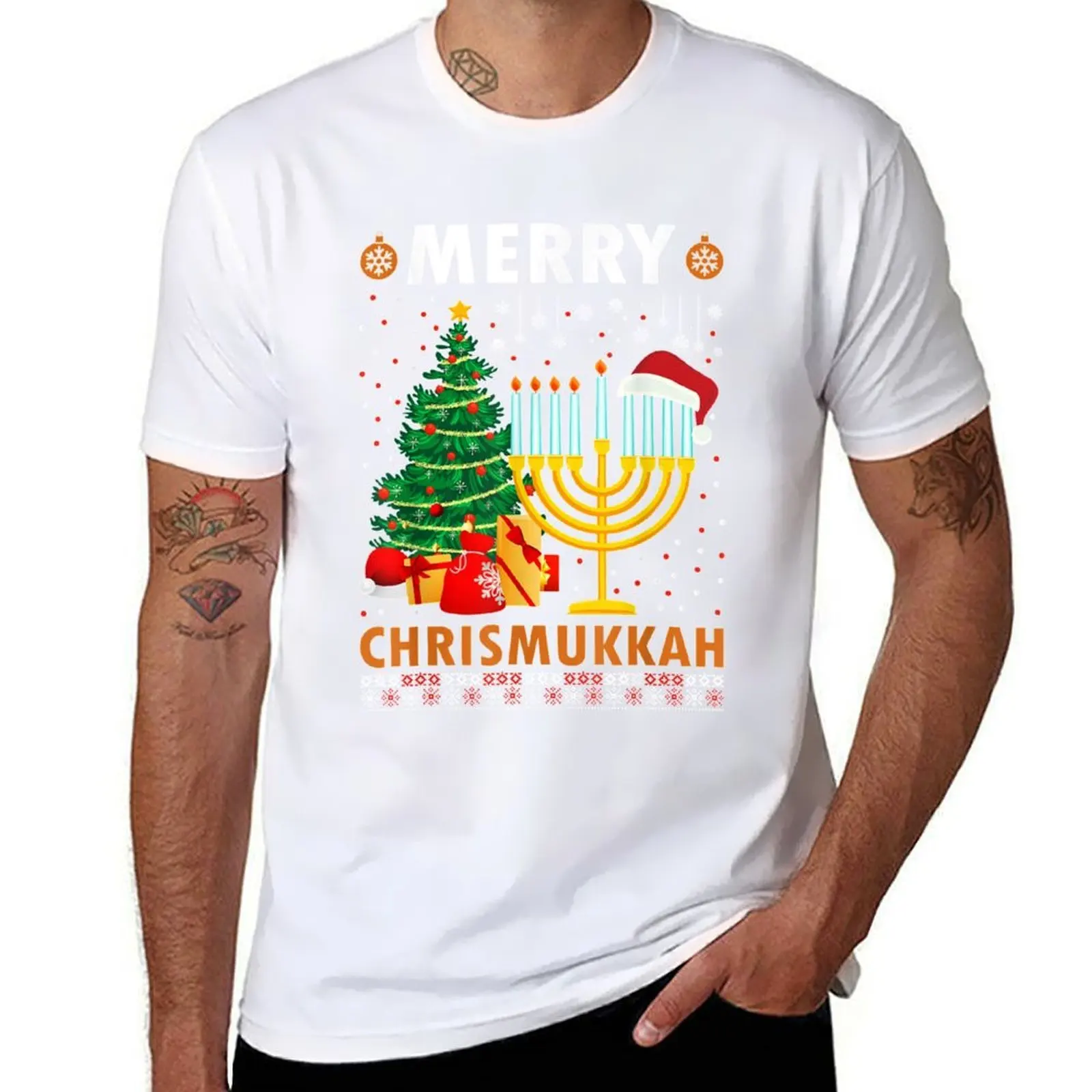 

Merry Chrismukkah 2021 Happy Hanukkah Christmas Santa Hat T-Shirt T-Shirt t shirt personalised T-Shirt