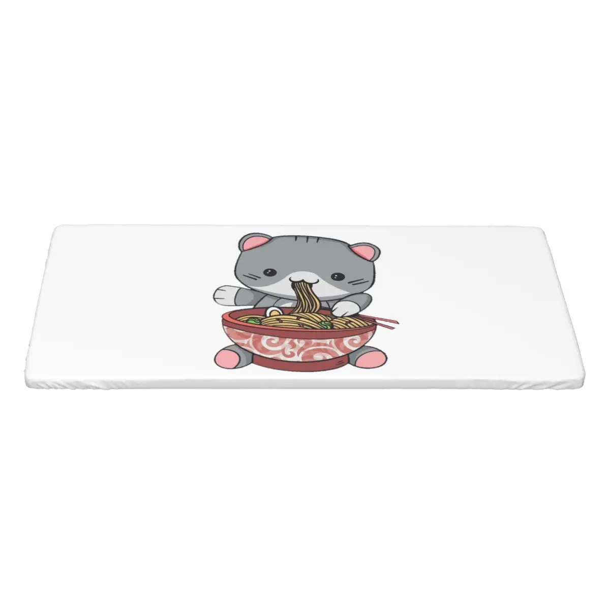 Kawaii Ramen Cat Customized Rectangular Tablecloth Oilproof Table Cover for Dining Events Table Cloth