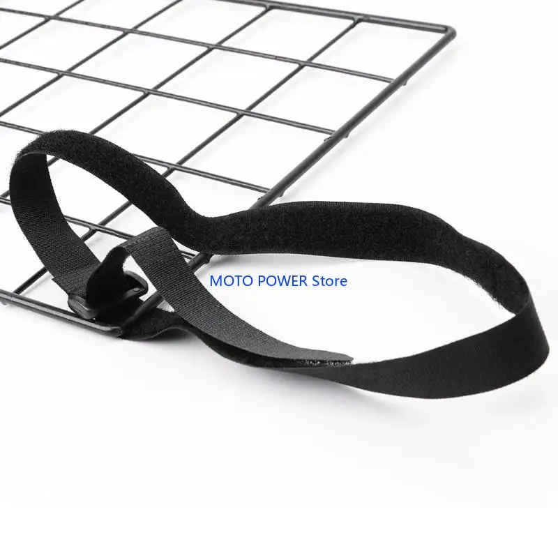 

G7ND Black Nylon Rope Belt Cargo Luggage Holder Fastener Straps with Self-adhesive Sticker for Motorcycle Car Camping Bags
