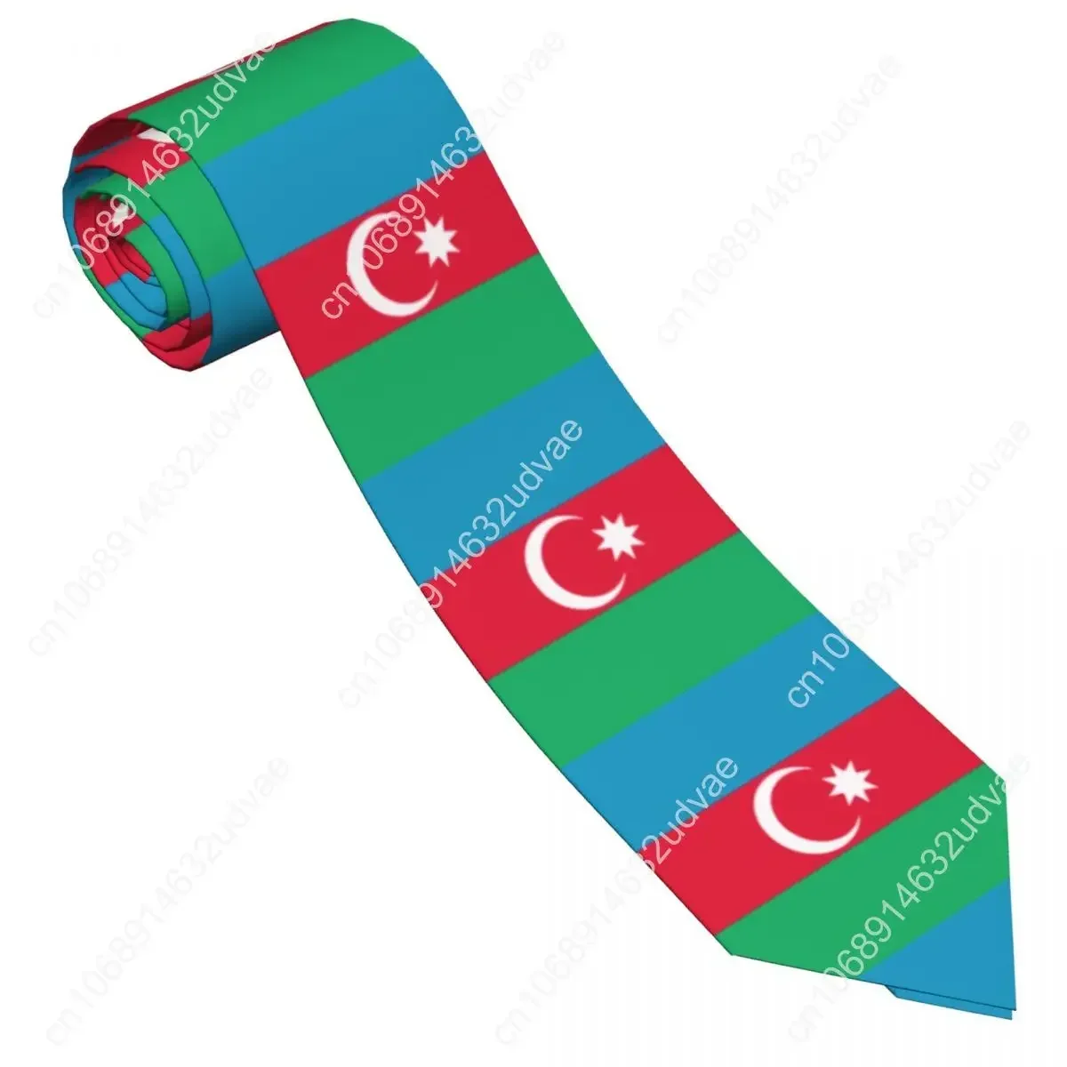 Classic Tie for Men Silk Mens Neckties for Wedding Party Business Adult Neck Tie Casual Azerbaijan Flag Tie