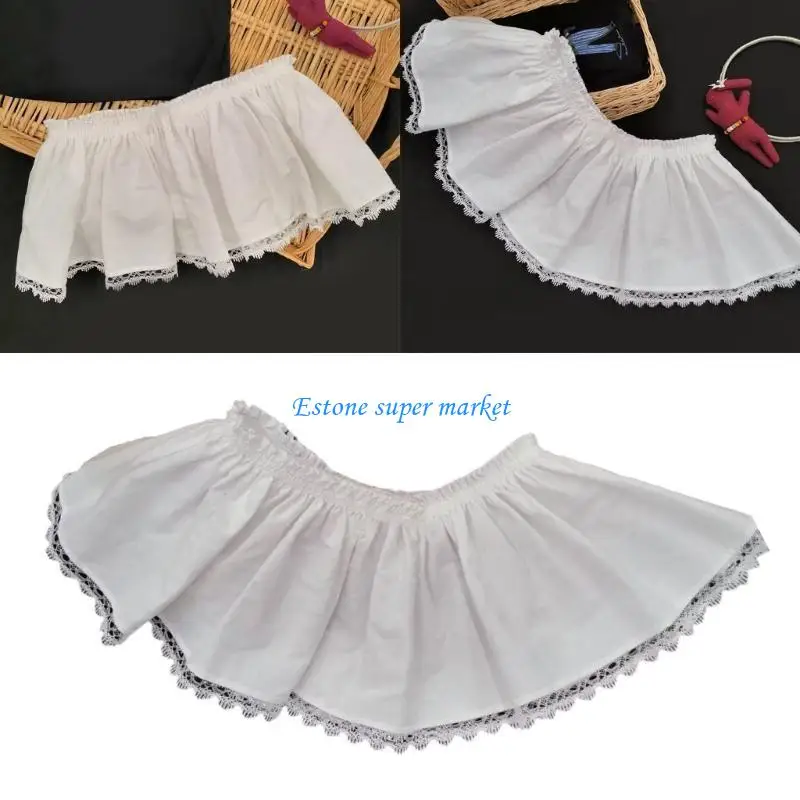 

090B Stylish Toddler Skirt Feature Lace Detailing Unique Accent Stackable Apron for Infant Girl Everyday Wear And Parties