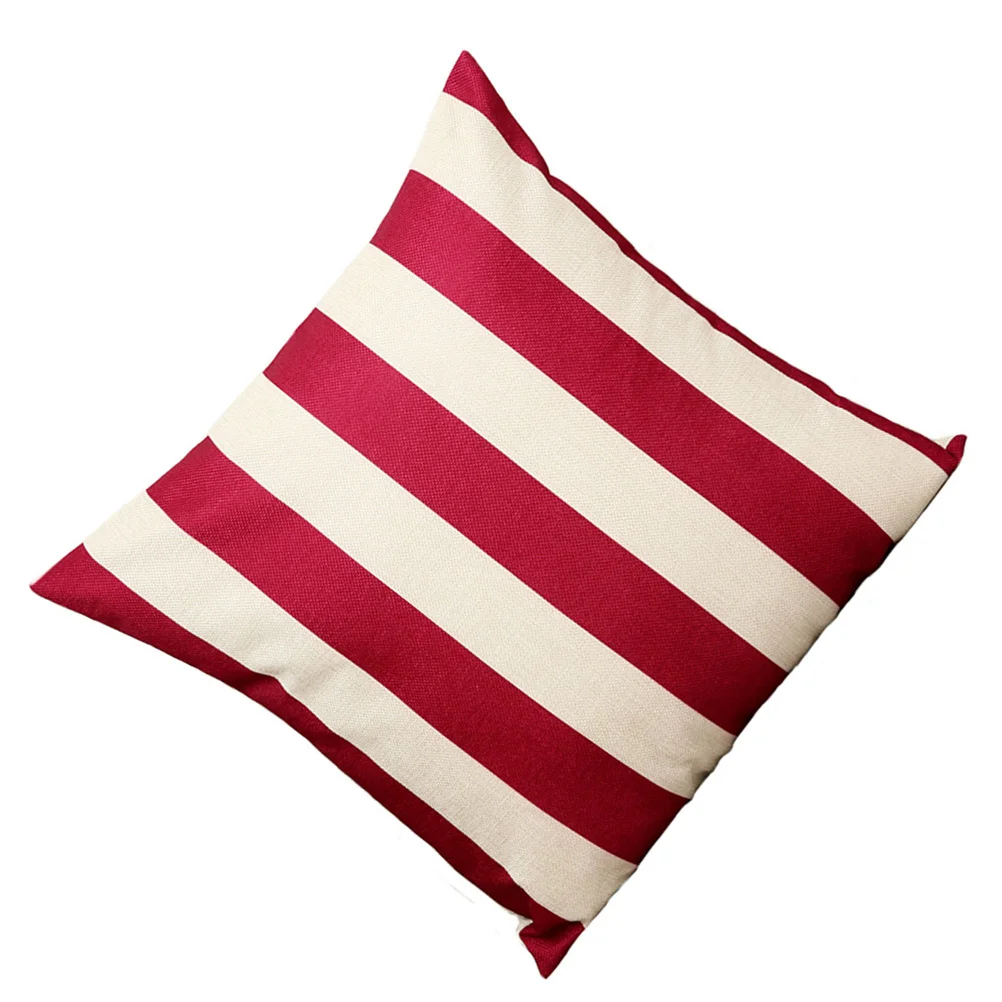 

1Pcs Throw Pillow Cover Sofa Cushion Case Red 45x45cm Linen Pillow Case for Home Living Room Linen Pillowcase Cover