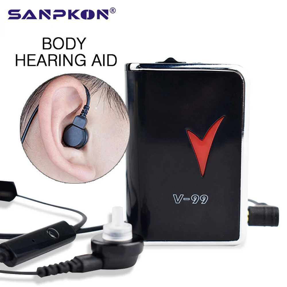 Hearing Aid Pocket Digital Adjustable Best Sound Amplifier Receiver Elderly Deaf Hearing Aids Ear Care Adjustable Voice Volume