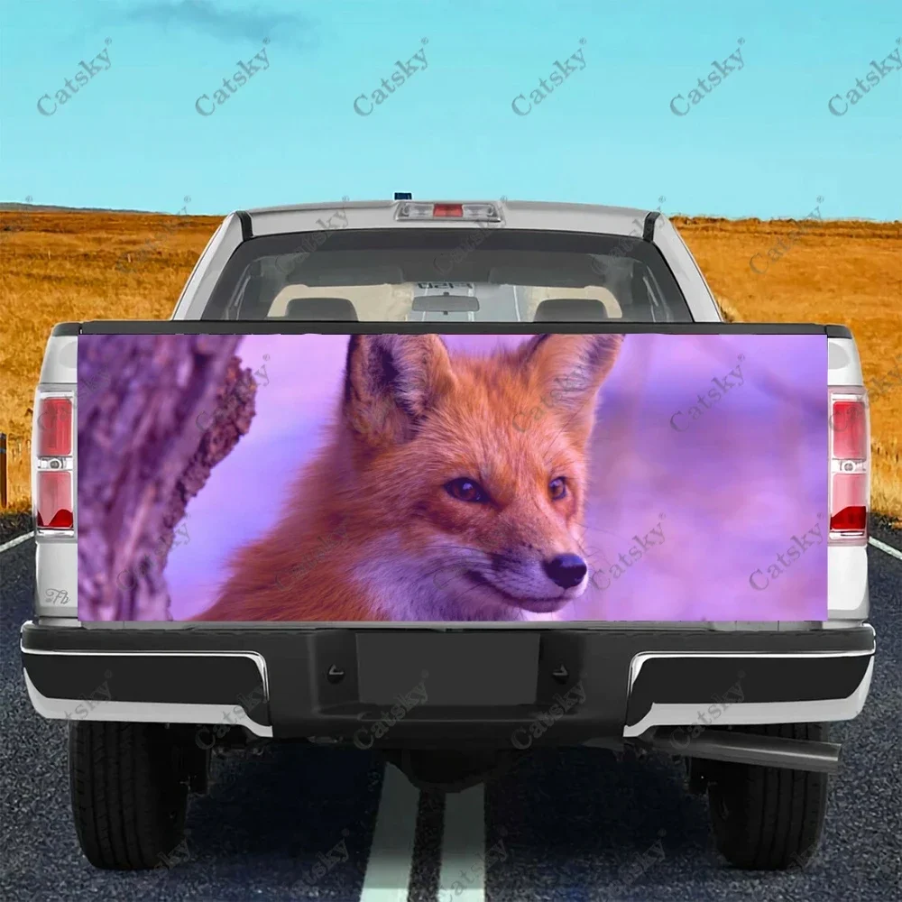 

Cute Animal Fox Car Tail Trunk Protect Vinyl Wrap Sticker Decal Car Hood Full Body Decoration Sticker for SUV Off-road Pickup