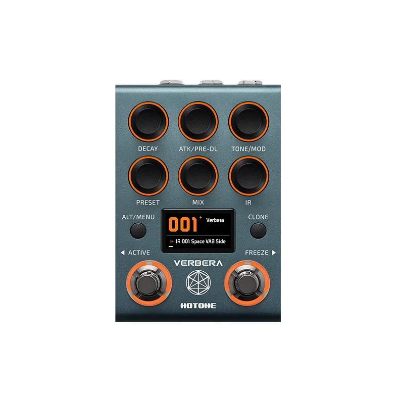 Hotone Verbera Convolution Reverb Pedal Stereo Convolution Reverb Pedal 2 مع محرك الأشعة تحت الحمراء وشاشة LCD وUSB لاستنساخ الأشعة تحت الحمراء