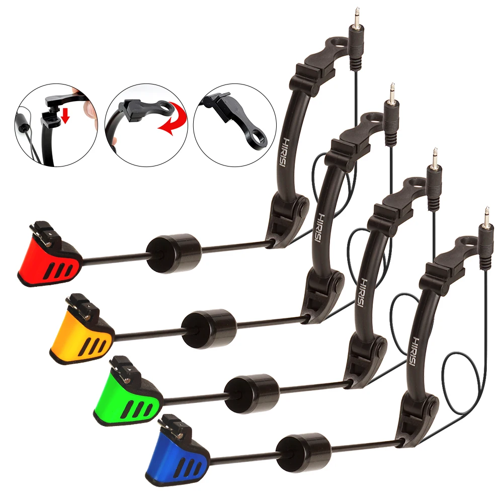 Hirisi 4er-Set Karpfenangel-Swinger Bissanzeiger 4 Farben Bobbinen-Hänger für Karpfenangelzubehör B2050 – Detail 1