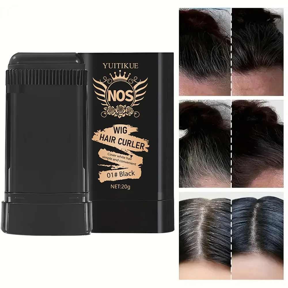 

White Hair Dye Brush - Black 2-in-1 Comb and Hair Dye Applicator, Prevents Dye from Staining the Scalp, Portable and Easy to Use