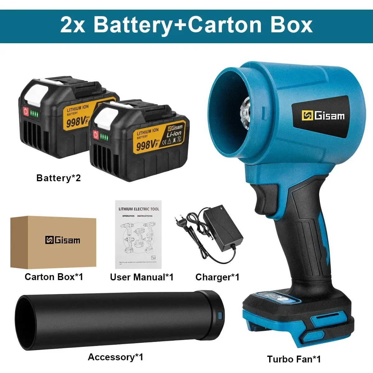 G Maga 400 M/S 3000W High Power Borstelloze Turbo Fan Elektrische Luchtblazers Jet Fan Sneeuwblad Stof tool Voor Makita Batterij Pin