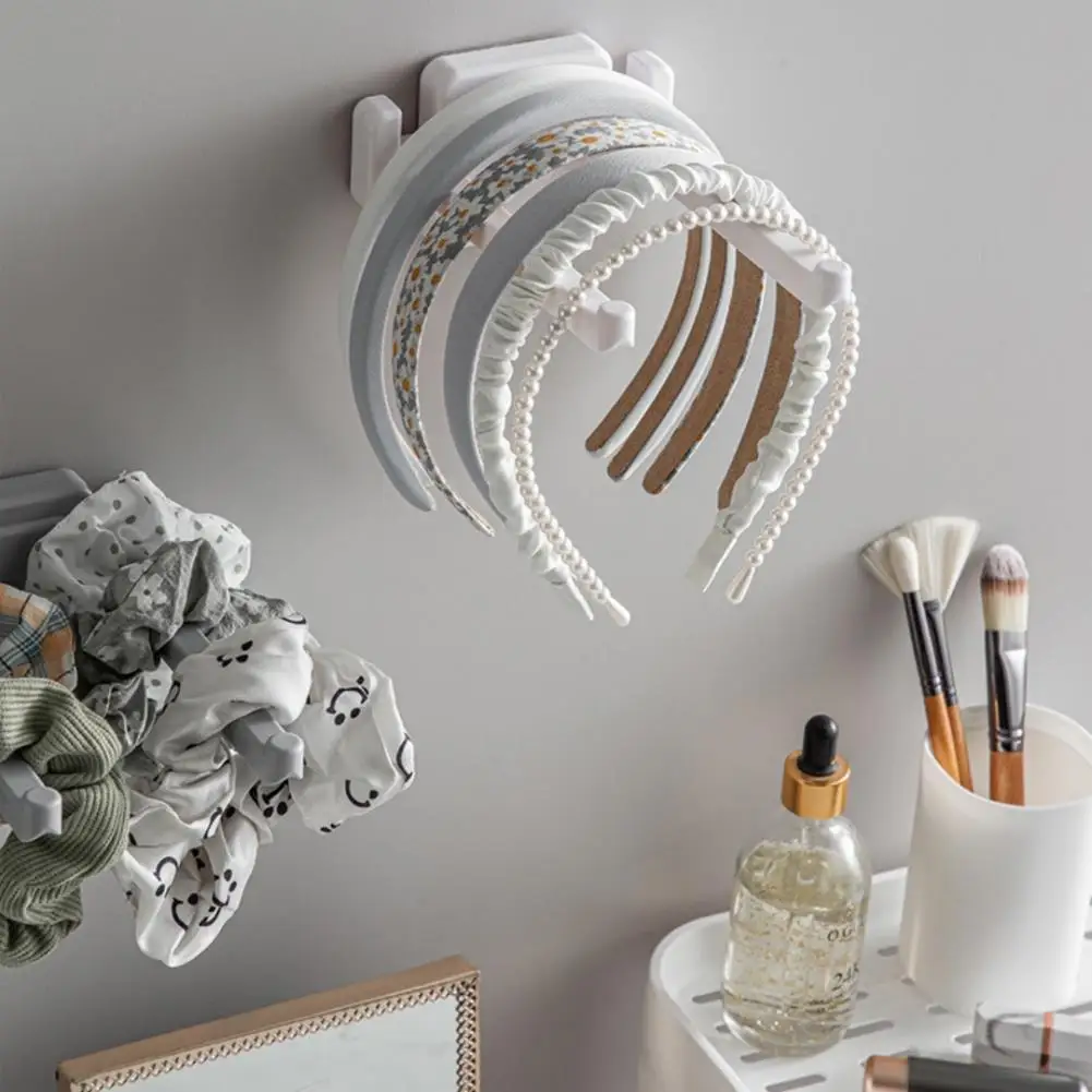 Hair Accessories Storage Rack Plastics No Punching Design Hair Tie Organizer Headwear Storage Supplies Neat Storage Storage Rack