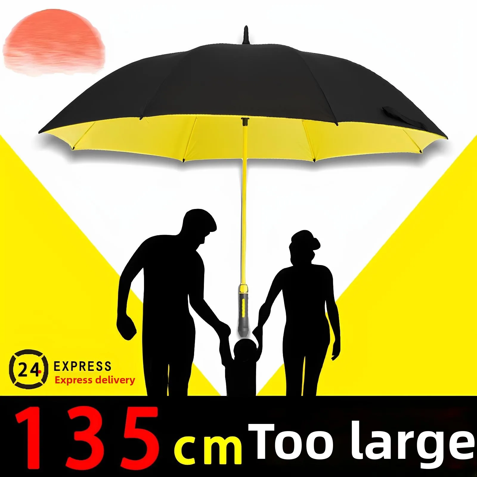 

Thiened Large Auatic Double Layer Golf Umbrella Windproof Rainproof Long Handle Double Person Special for Heavy Rain