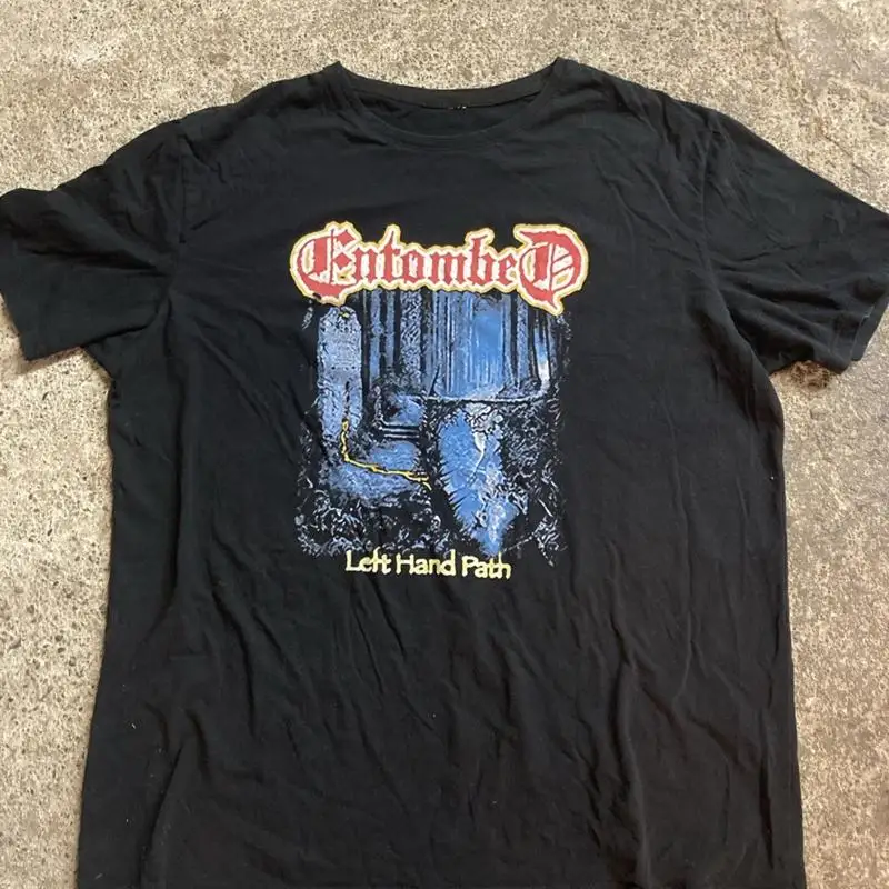 Entombed mano izquierda camino camiseta XL vintage 90s sueco Death Metal