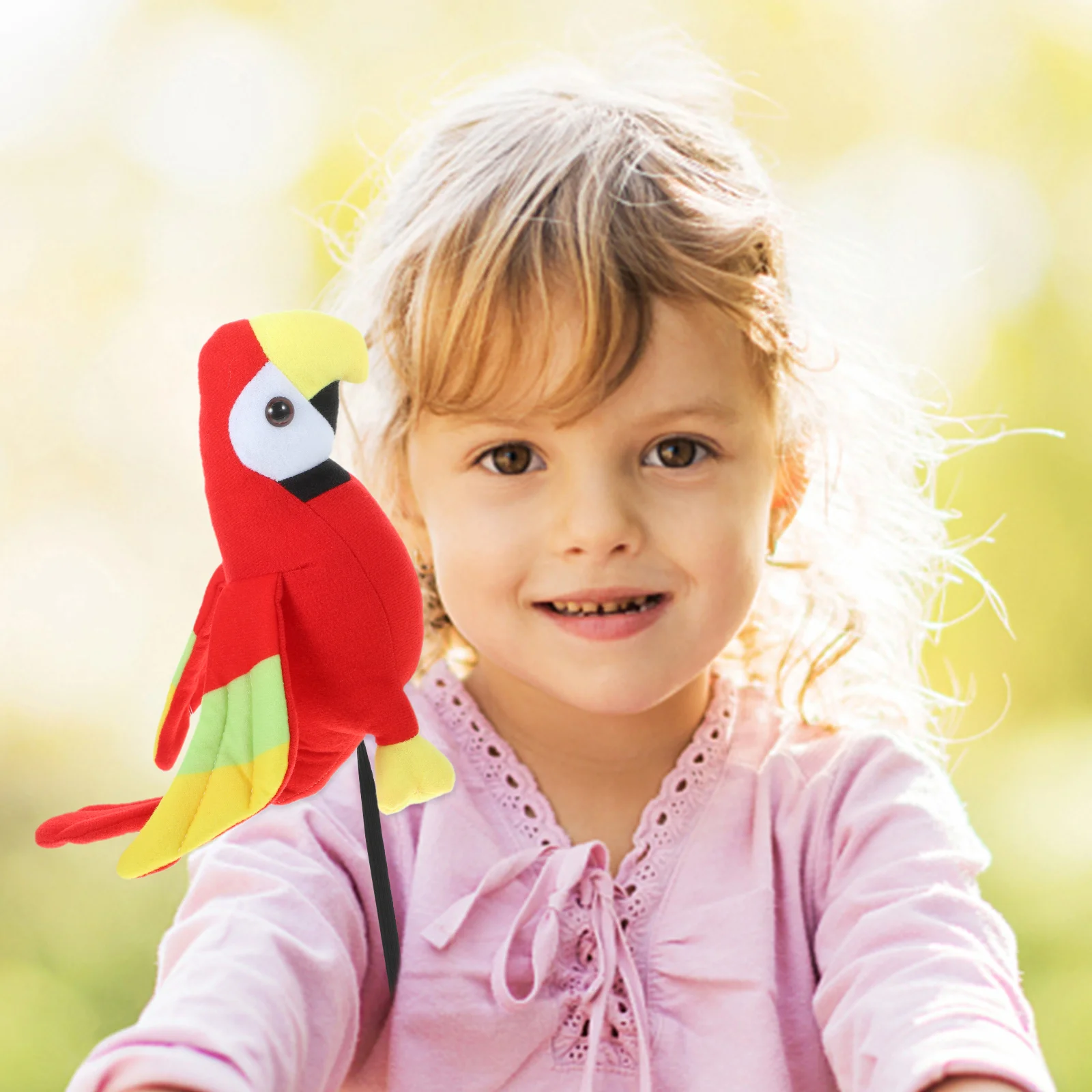 Shoulder Parrot Kids Pirate Puppets for Plush Bird Red Costume Accessory Child