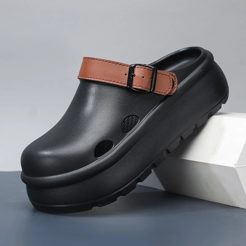 Sommer-Halbschuhe für Herren, Rutschfeste Paar-Sandalen, Modische Damen-Freizeitschuhe, Bequeme Outdoor-Strandschuhe mit Dicker Sohle